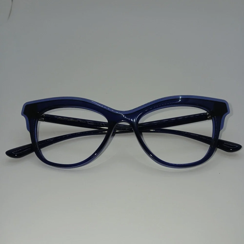 Dolce&Gabbana DG3313 Womens Eyeglasses Frame Blue Black Full Rim 50-17-140 mm